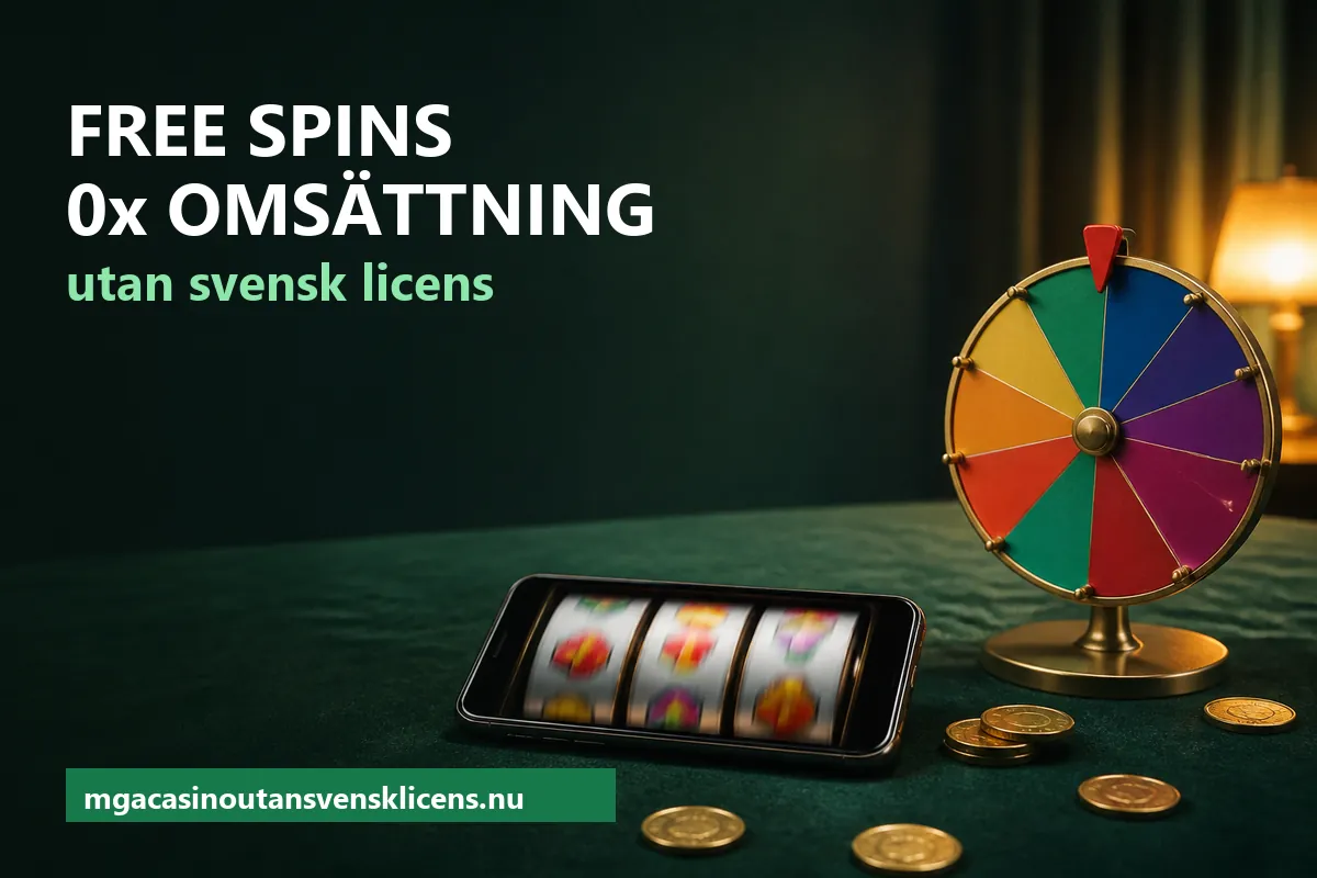 Mobil med färgglada spelhjul på ett mörkt bord bredvid ett litet prishjul och några guldmynt