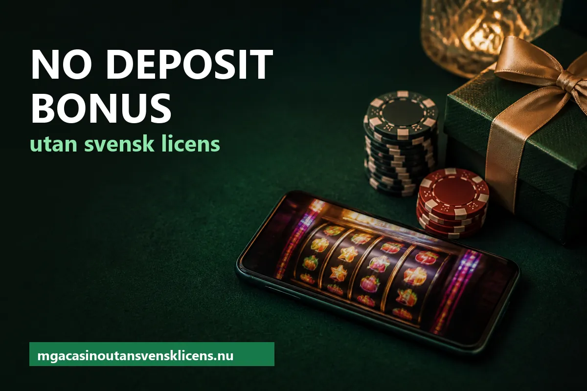 Mobil med en spelautomat och en liten hög med casinomarker på ett bord