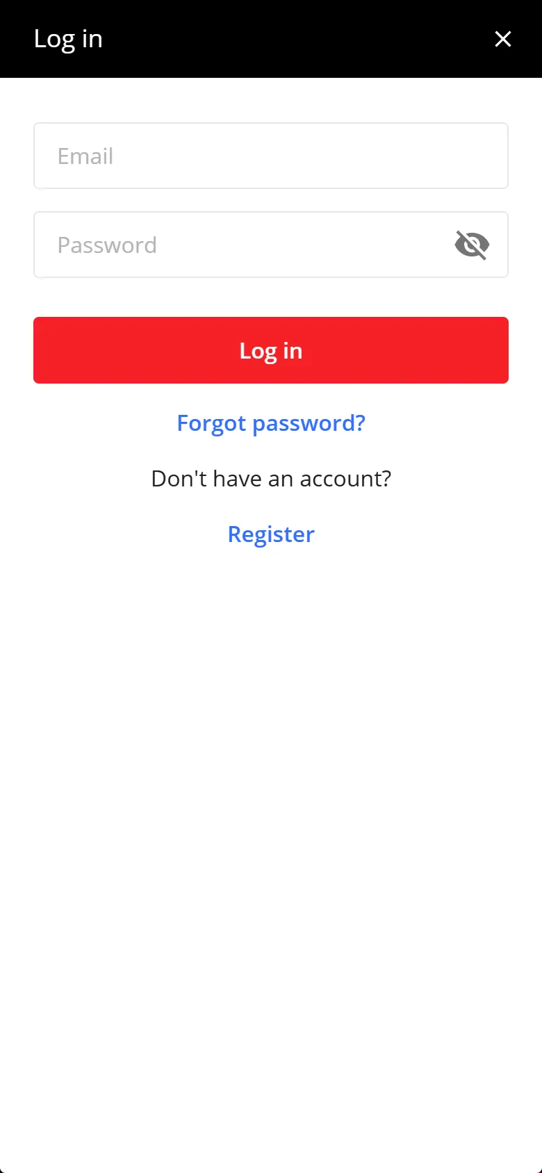ibet casino login på mobilen med e-post och lösenord